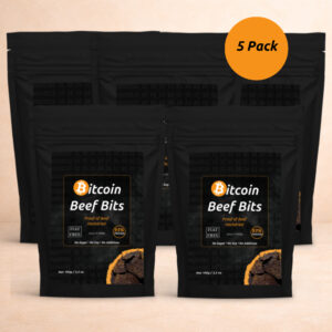 Bitcoin Beef Bits OG Bundle of 5 Packs.