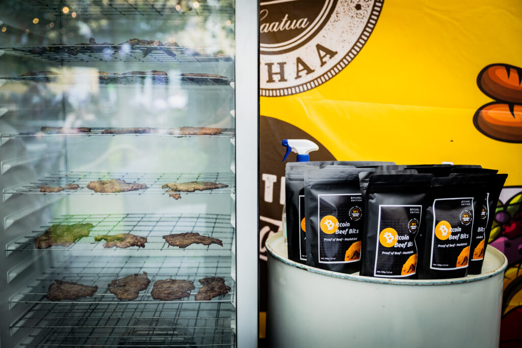 Bitcoin Beef Bits — beef drying process using Bitcoin mining.