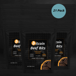 Bitcoin Beef Bits Whale Bundle of 21 Packs.